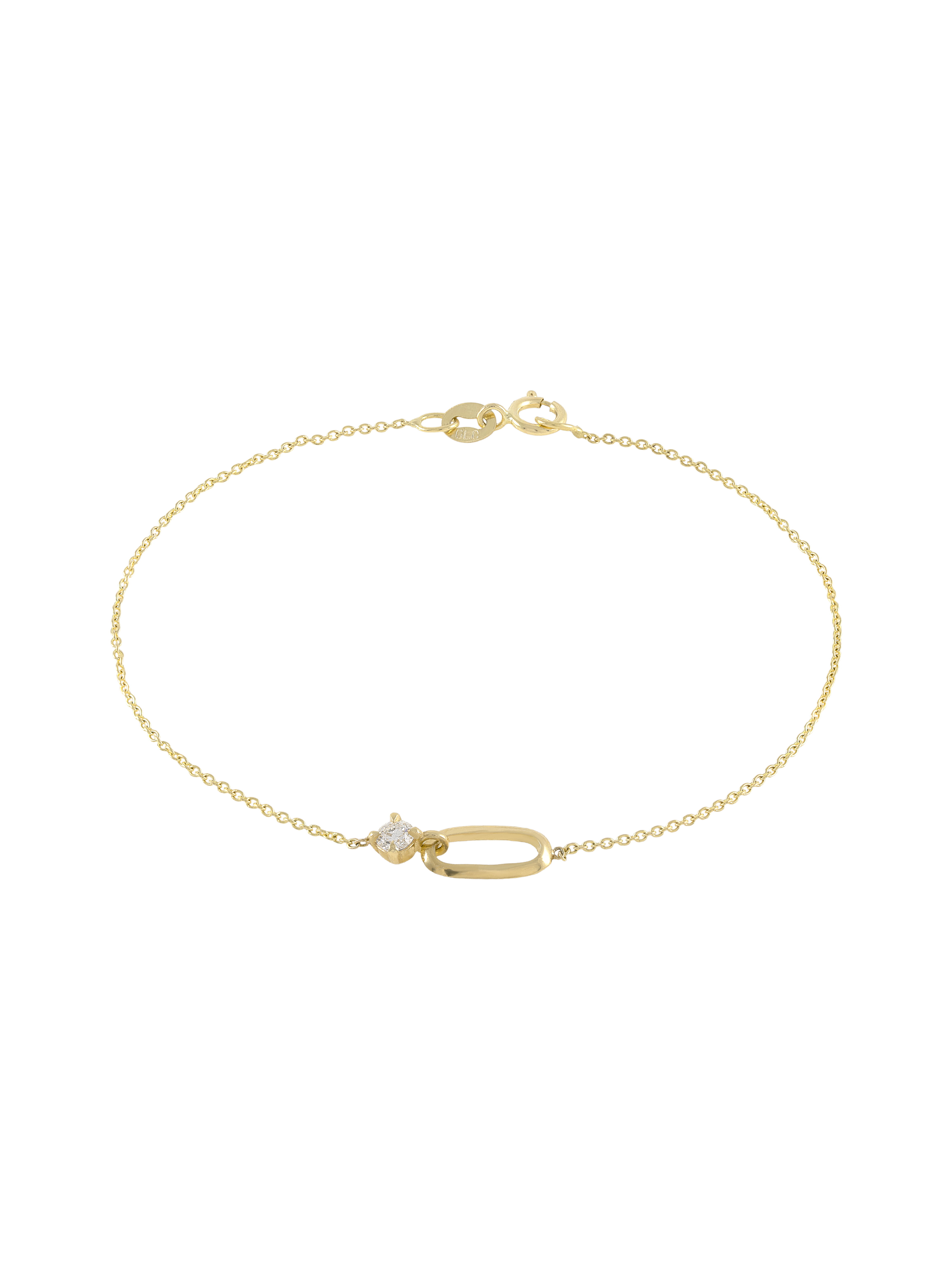 【Lizzie Mandler】OG Link and Diamond Bracelet OG Link and White Diamond Bracelet | Aubade Jewelry