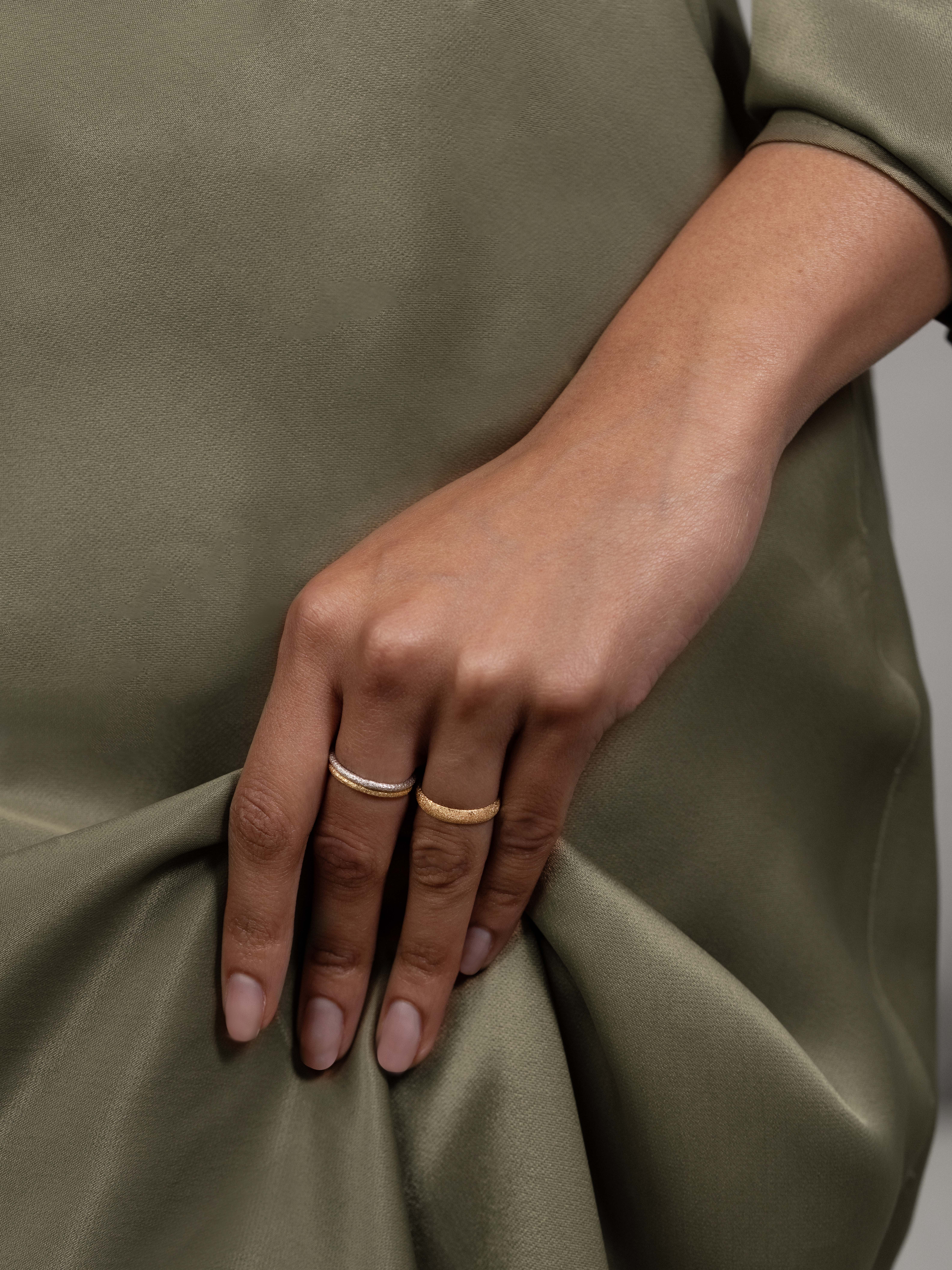 Flat Florentine Gold Ring – Carolina Bucci | Aubade Jewelry