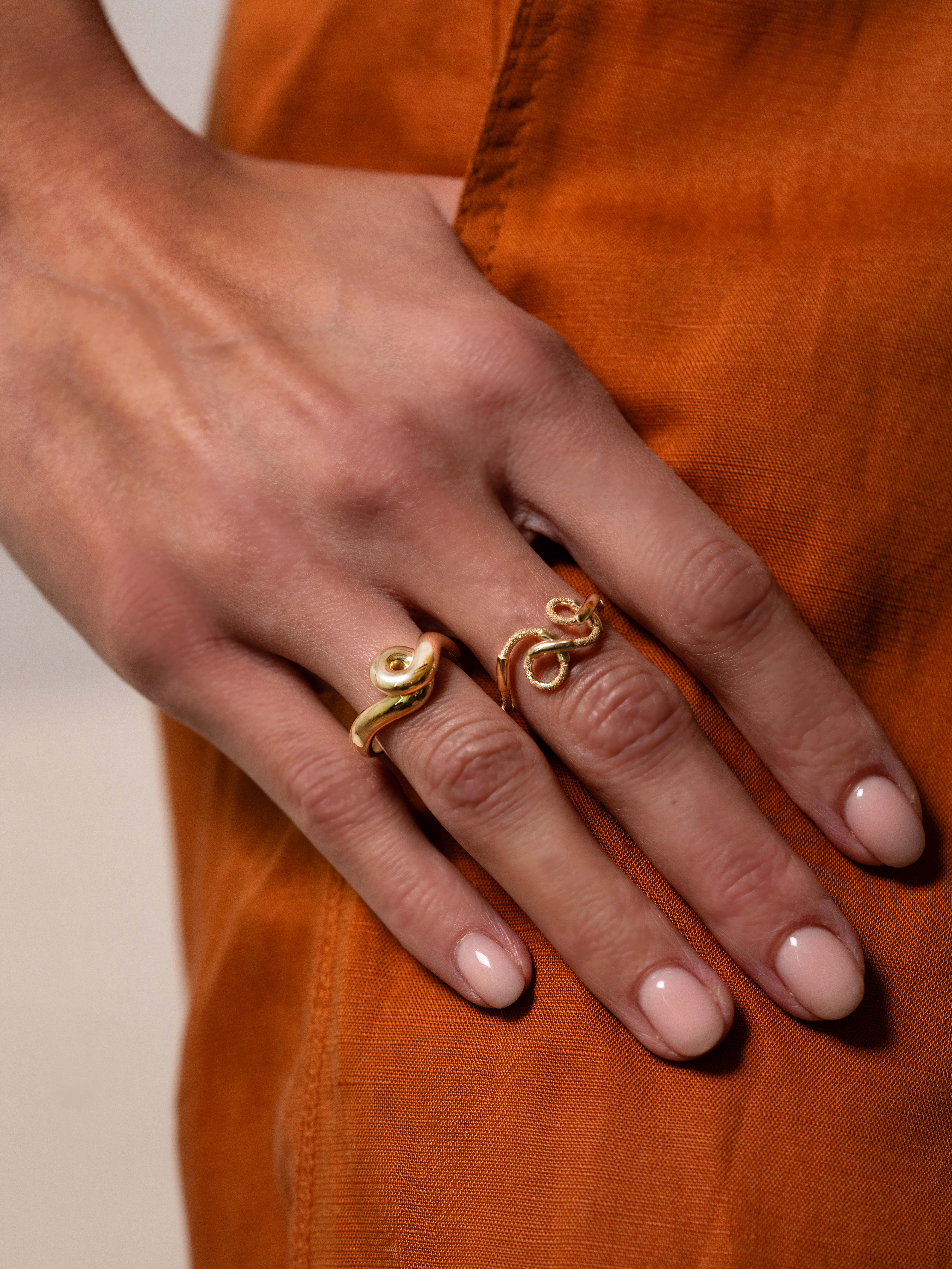 Tetradic Gold Ring – Diamond Finish by Bea Bongiasca | Aubade Jewelry