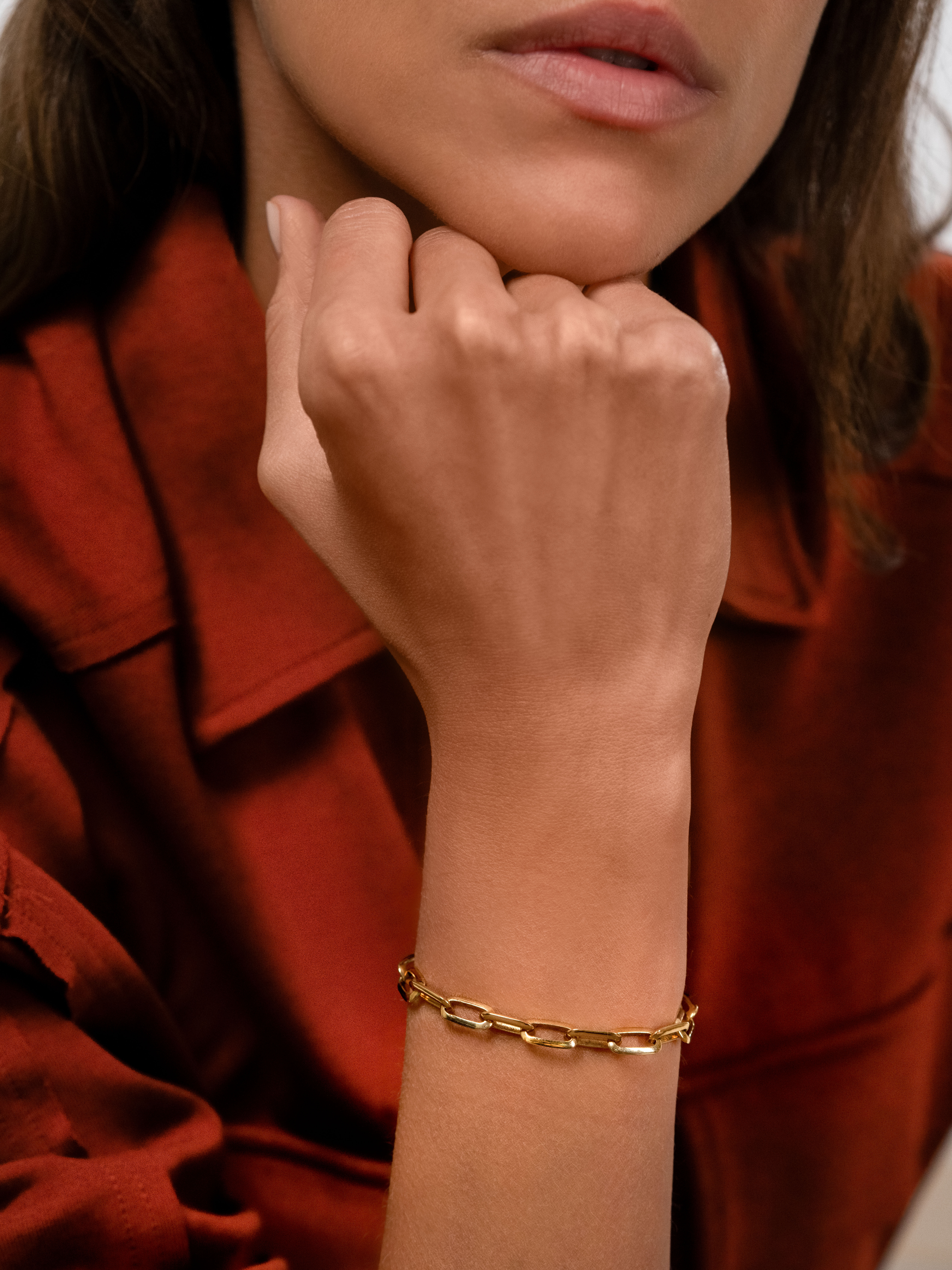 Chubby Large Link Knife Edge Chain Bracelet | Aubade Jewelry