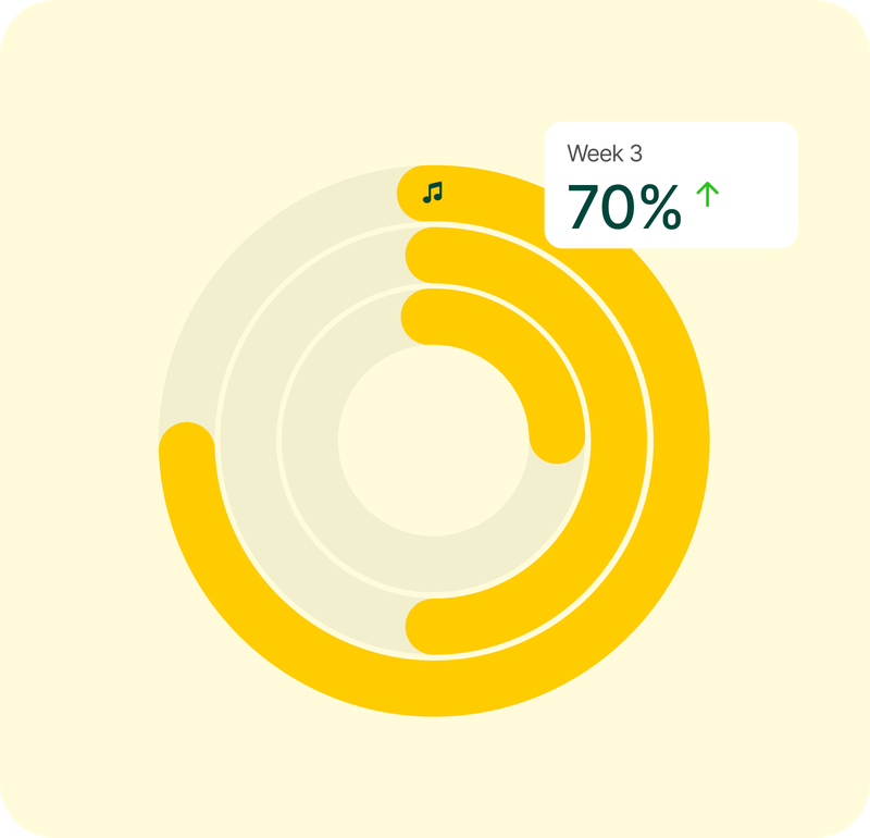 Student progress radial chart