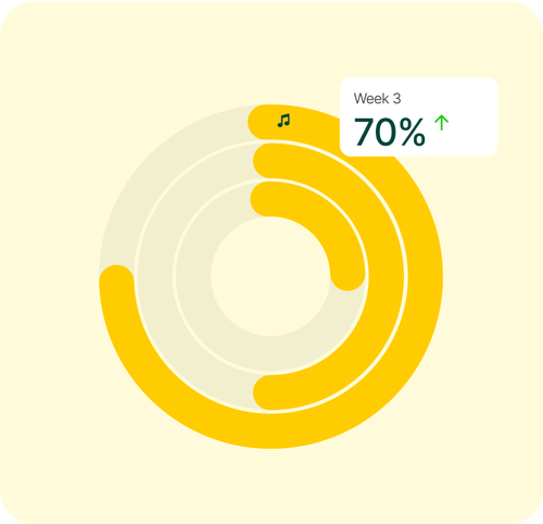 Student progress radial chart