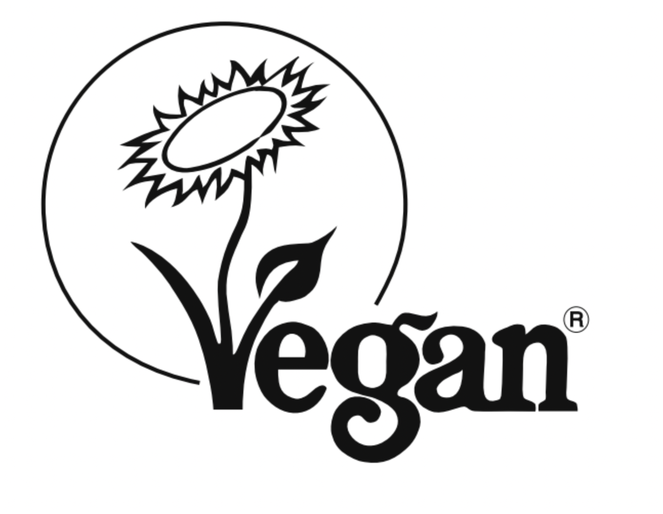 Siegel vegane Blume