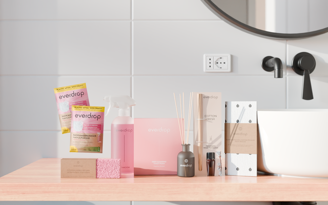 Badkamerreiniger navul-poeder starterset