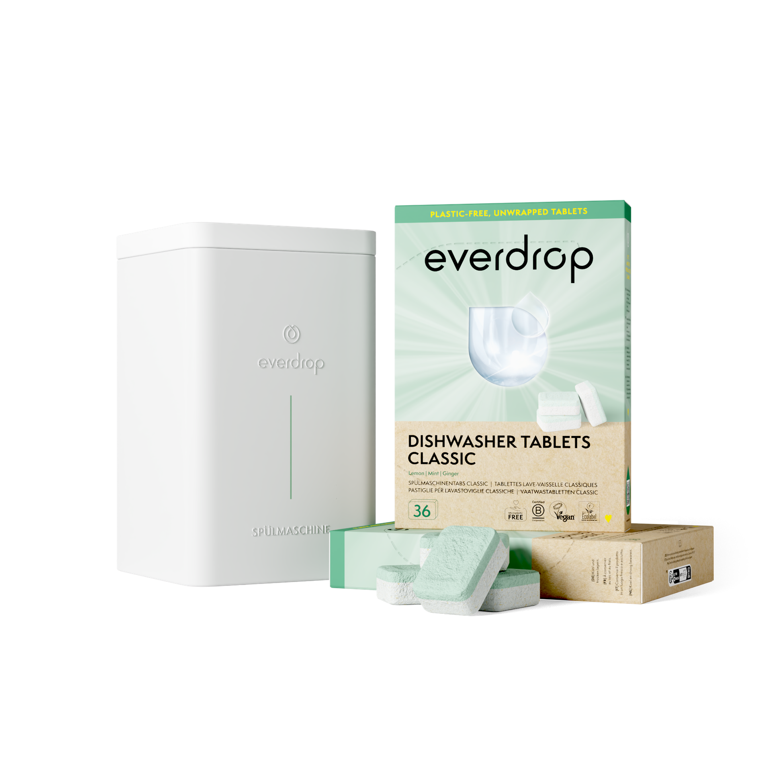 72 Spülgänge + Aufbewahrungsbox