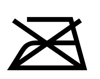 symbol bügeleisen mit kreuz