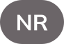 Graues Symbol mit weißem NR für „Non Rated" als Kennzeichnung für vereinzelte Kreditprojekte, die keinem Scoring unterliegen.