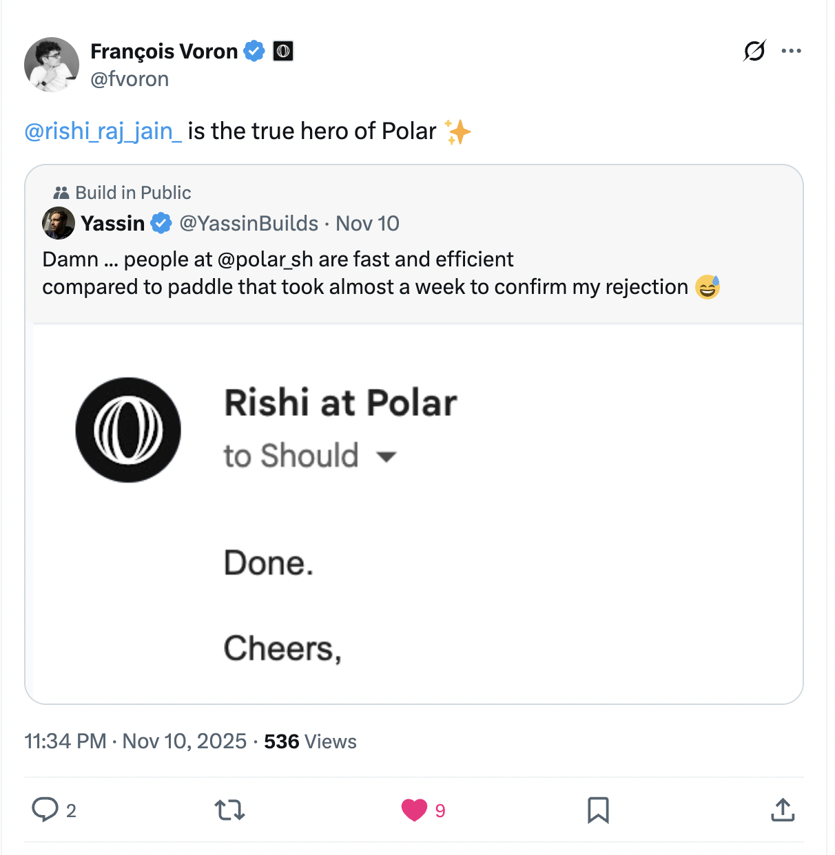 Community testimonial