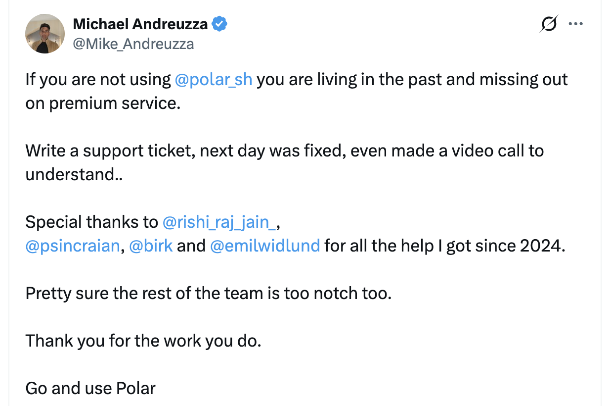 Community testimonial