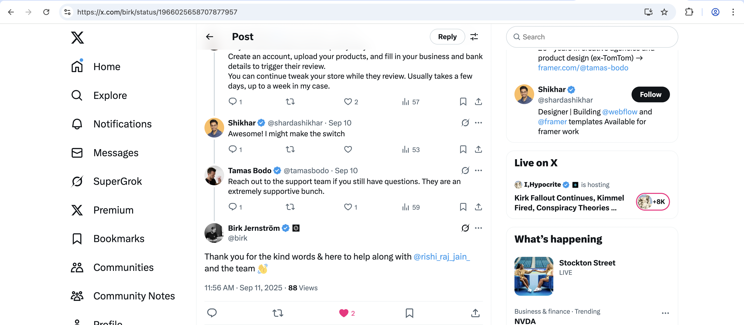 Community testimonial