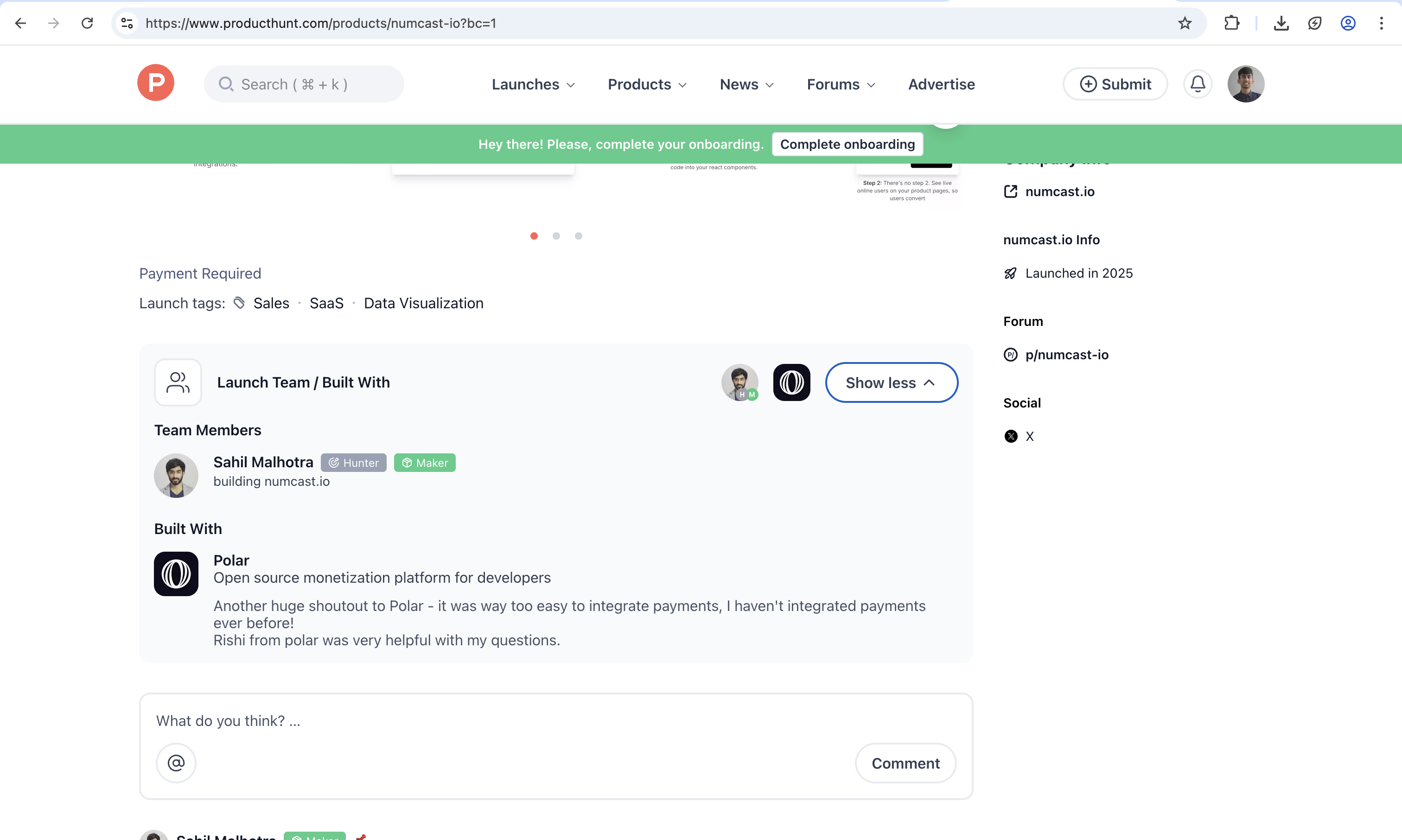 Community testimonial