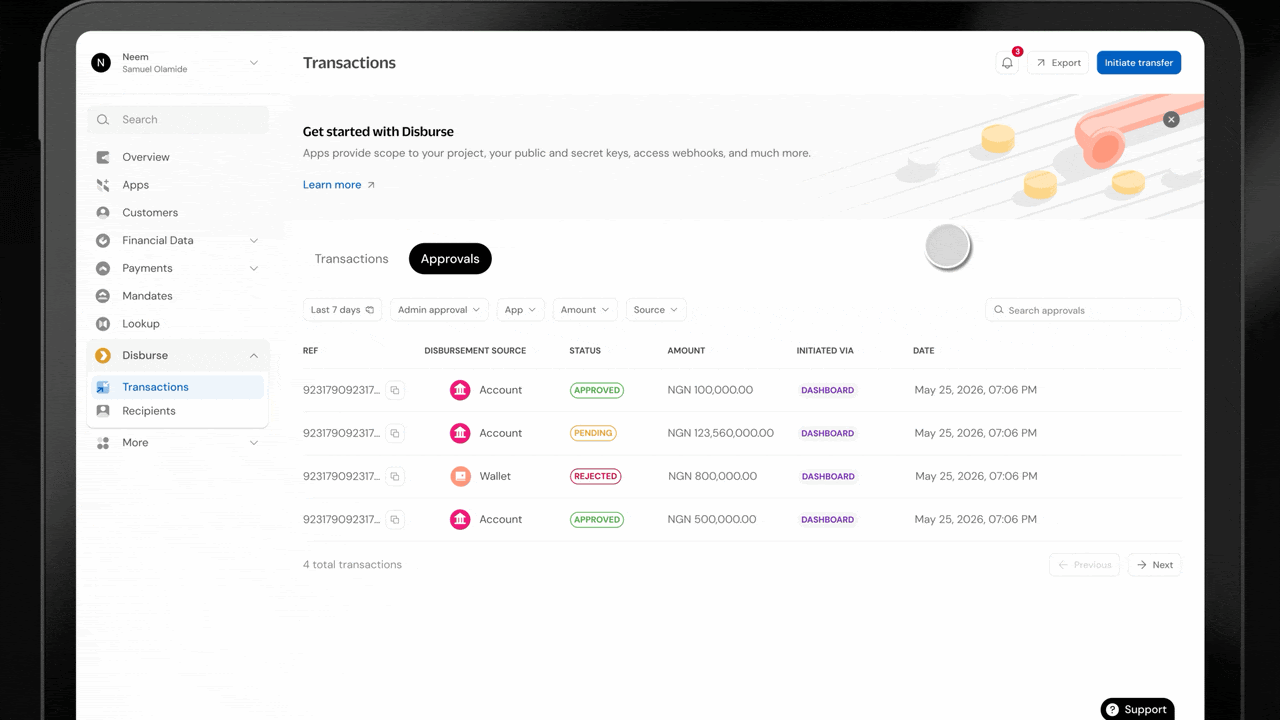 Mono Disburse is live