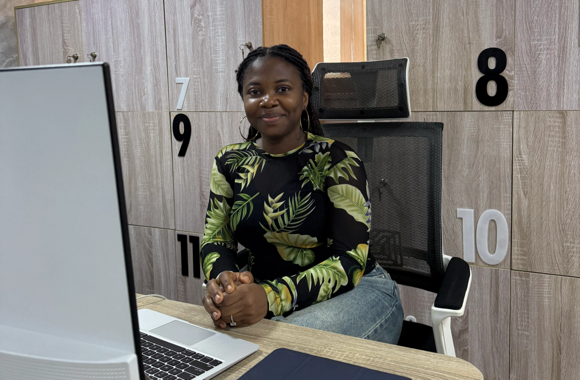 Anu's portrait at the office