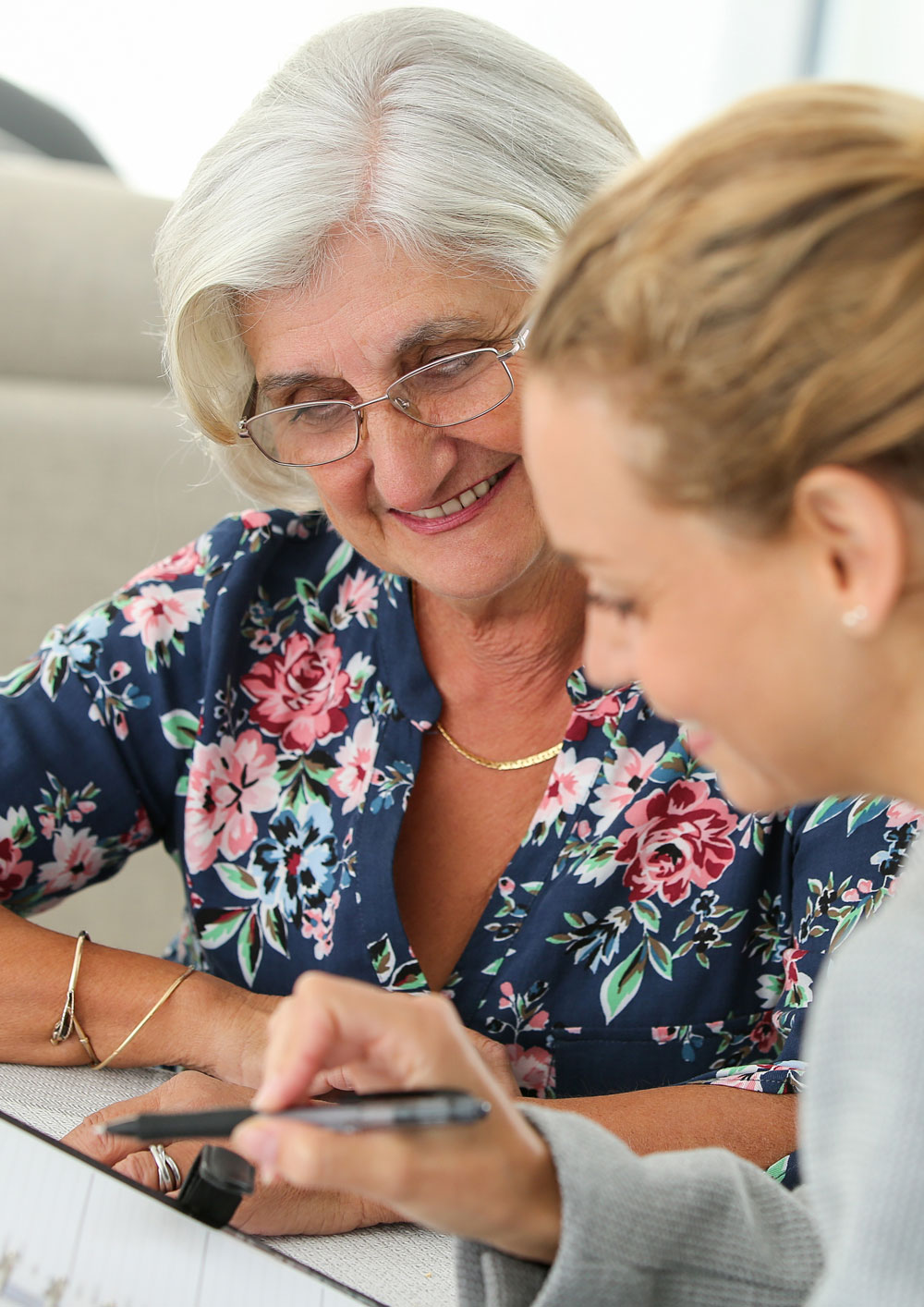 Senior woman with lawyer