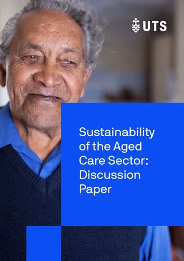 Sustainability of the Aged Care Sector- Discussion Paper cover