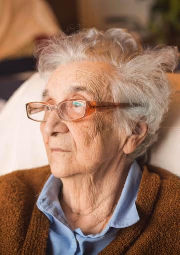 Senior woman at home