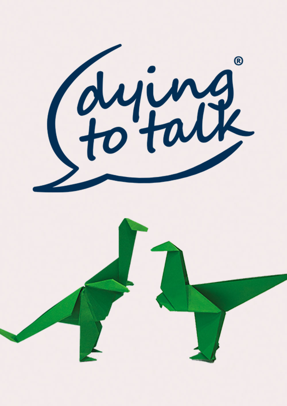 Dying to talk: discussion starter logo