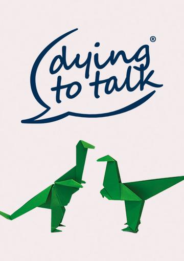 Dying to talk: discussion starter logo