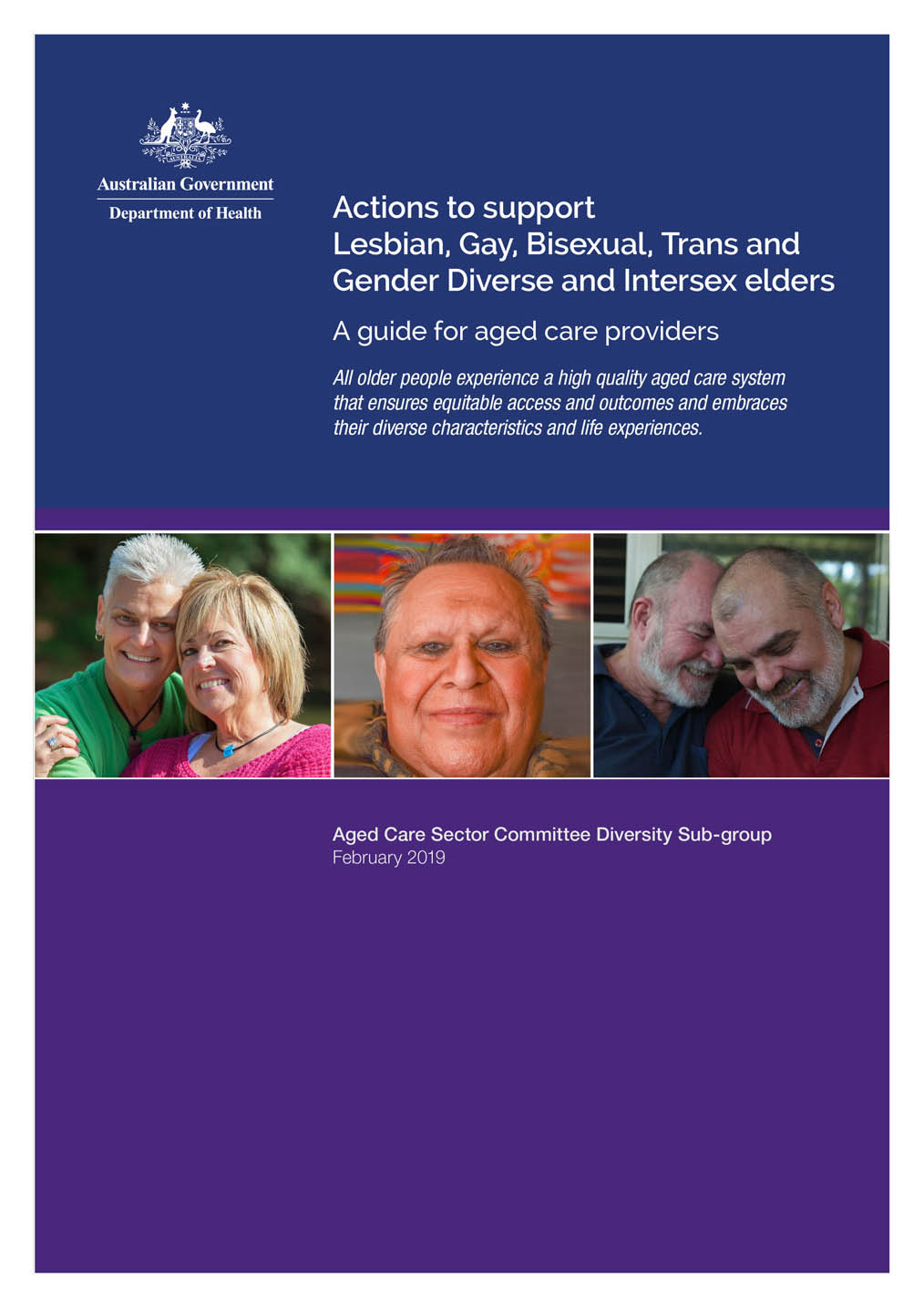 Actions to Support Lesbian, Gay, Bisexual, Trans and Gender Diverse and Intersex Elders Cover