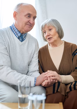 Senior couple in counselling 