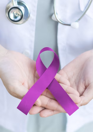 Nurse with ribbon