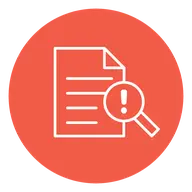 Orange icon showing a care plan