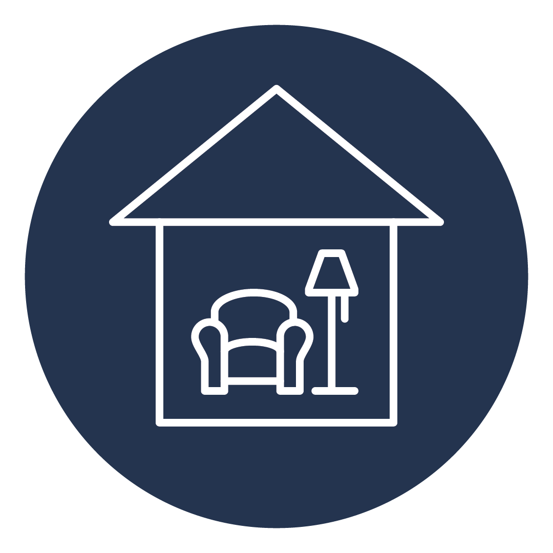Icon showing an image of a person's house and lifestyle
