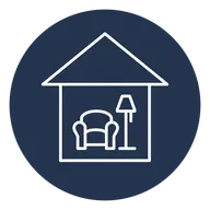 Icon showing an image of a person's house and lifestyle