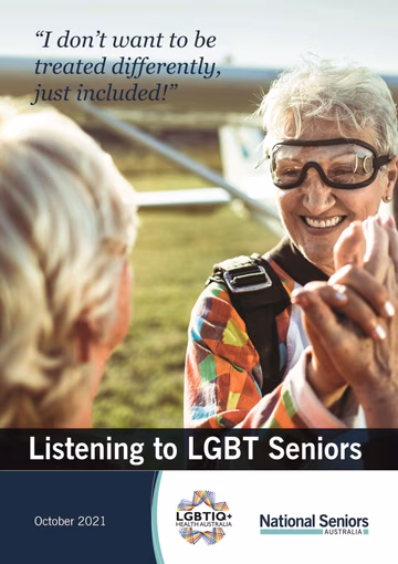 Listening to LGBT Seniors Report cover