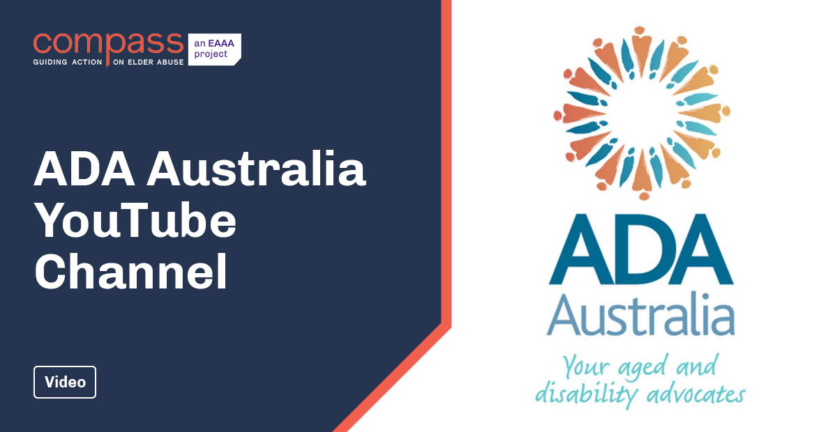 Aged and Disability Advocacy (ADA) Australia YouTube Channel Compass