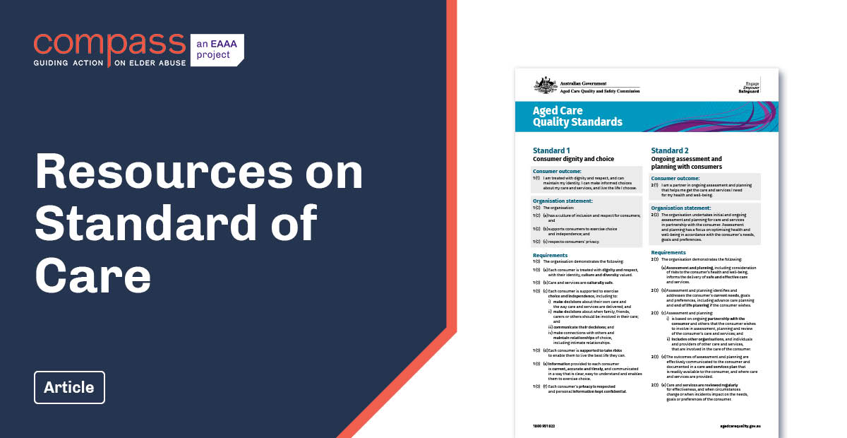 Resources on Standard of Care Compass