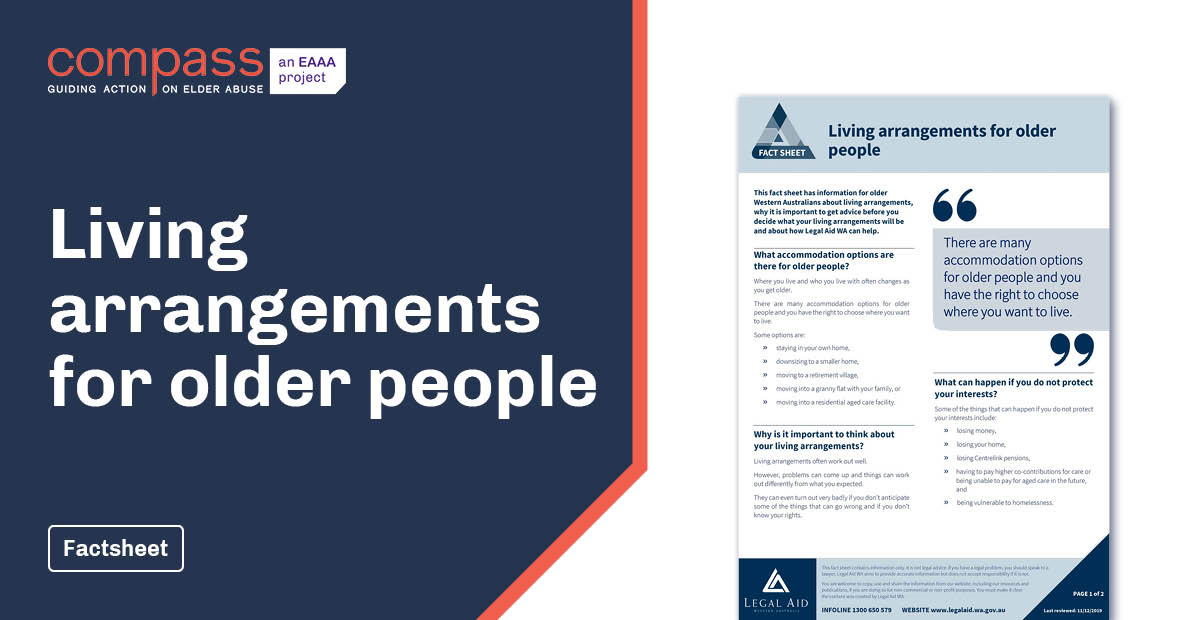 Living arrangements for older people Compass