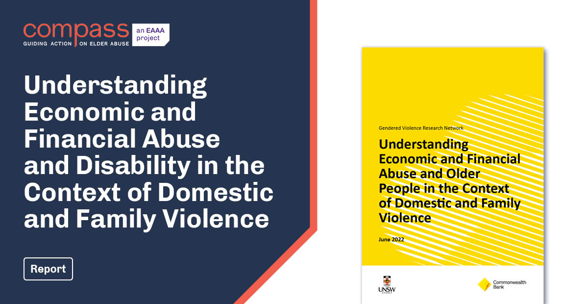 Understanding Economic and Financial Abuse and Older People in the