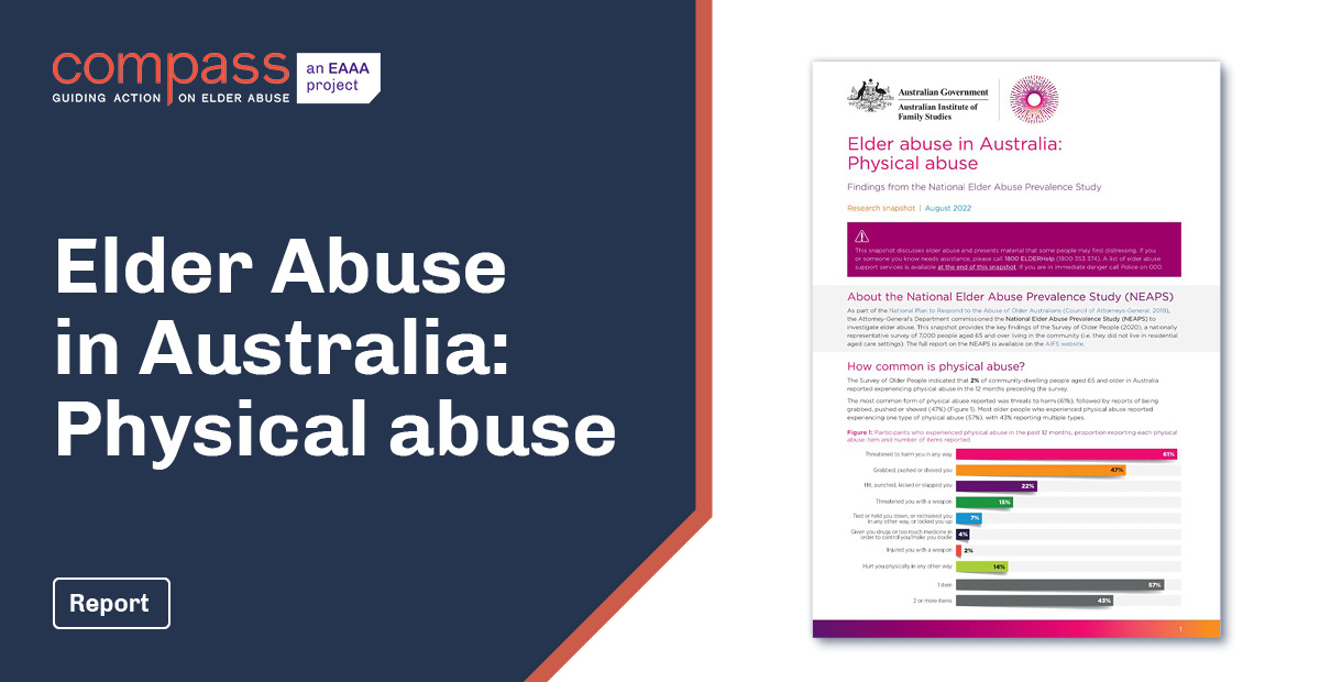 Elder Abuse in Australia Physical Abuse. Snapshot report. Compass