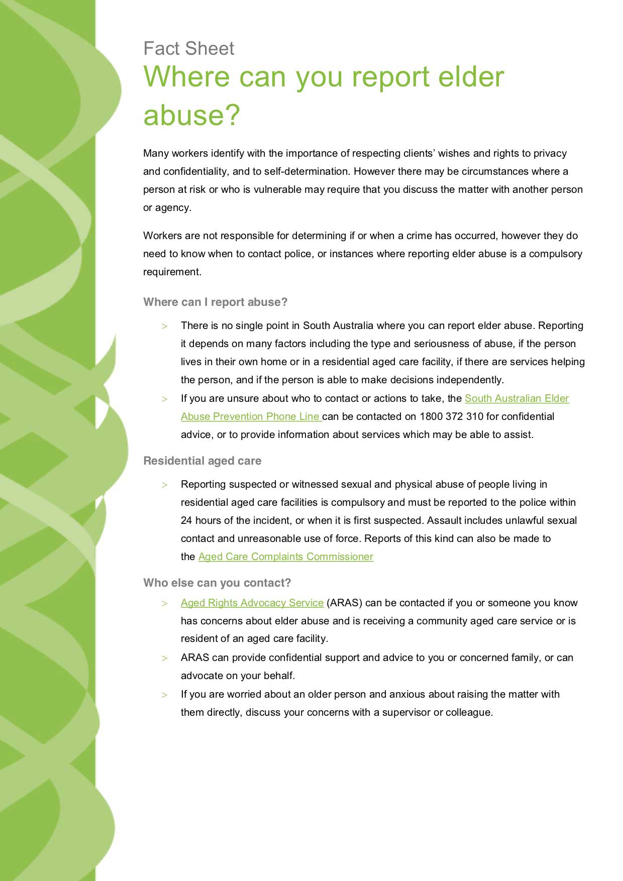 Where can you Report Elder Abuse Cover