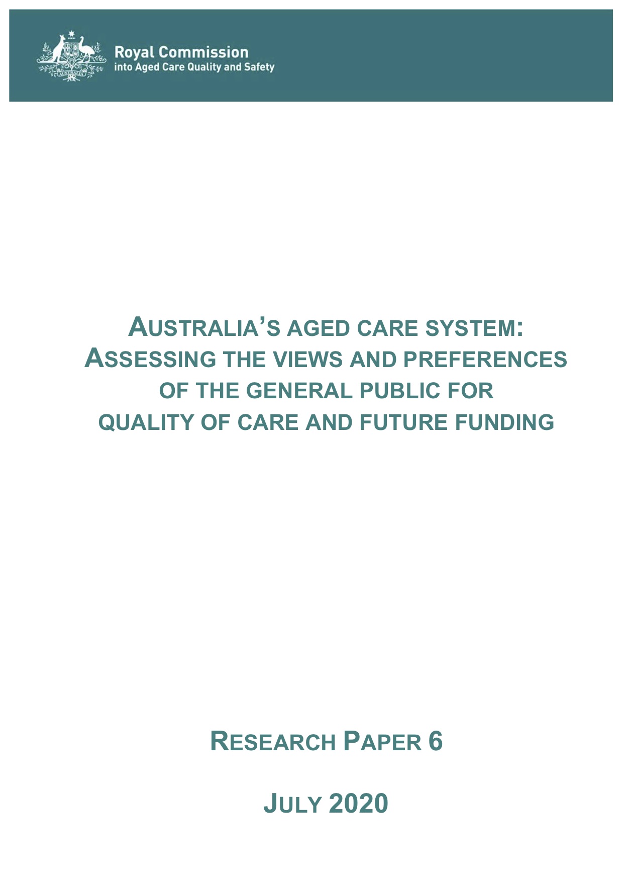 Australia Talks About Older Age and Aged Care Cover