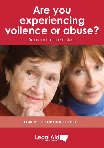 Are you experiencing violence or abuse brochure cover