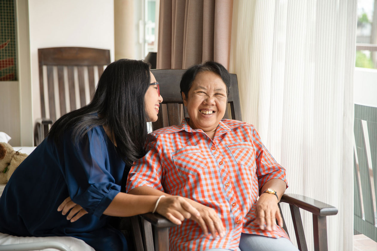 Carer and senior woman