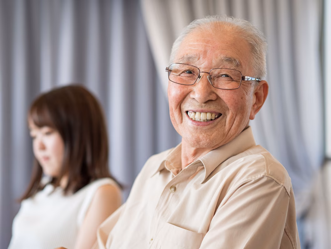 Senior man with a smile