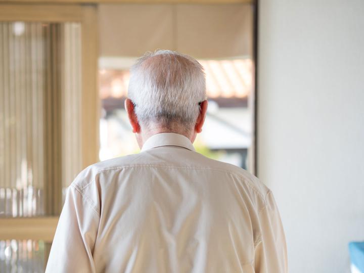 Back of senior mans head