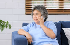 Senior woman on the phone