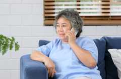 Senior woman on the phone
