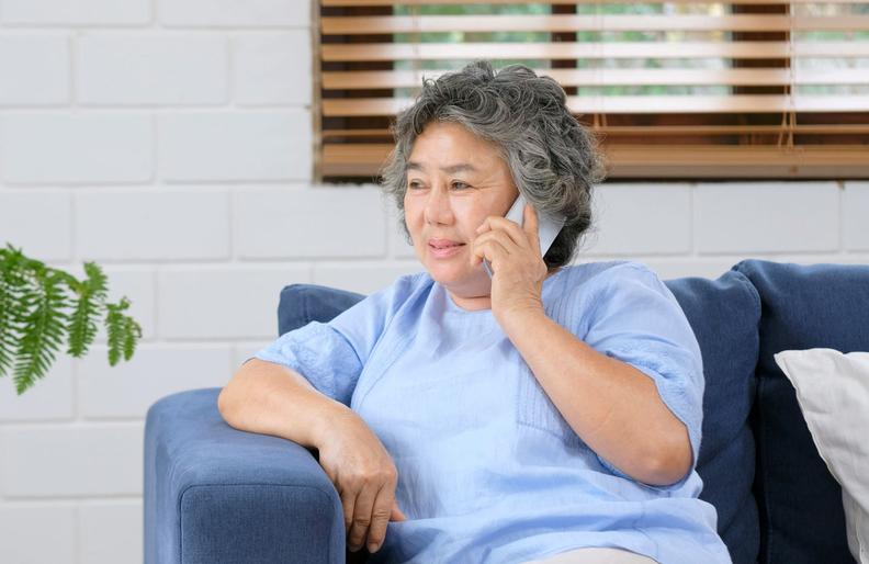 Senior woman on the phone