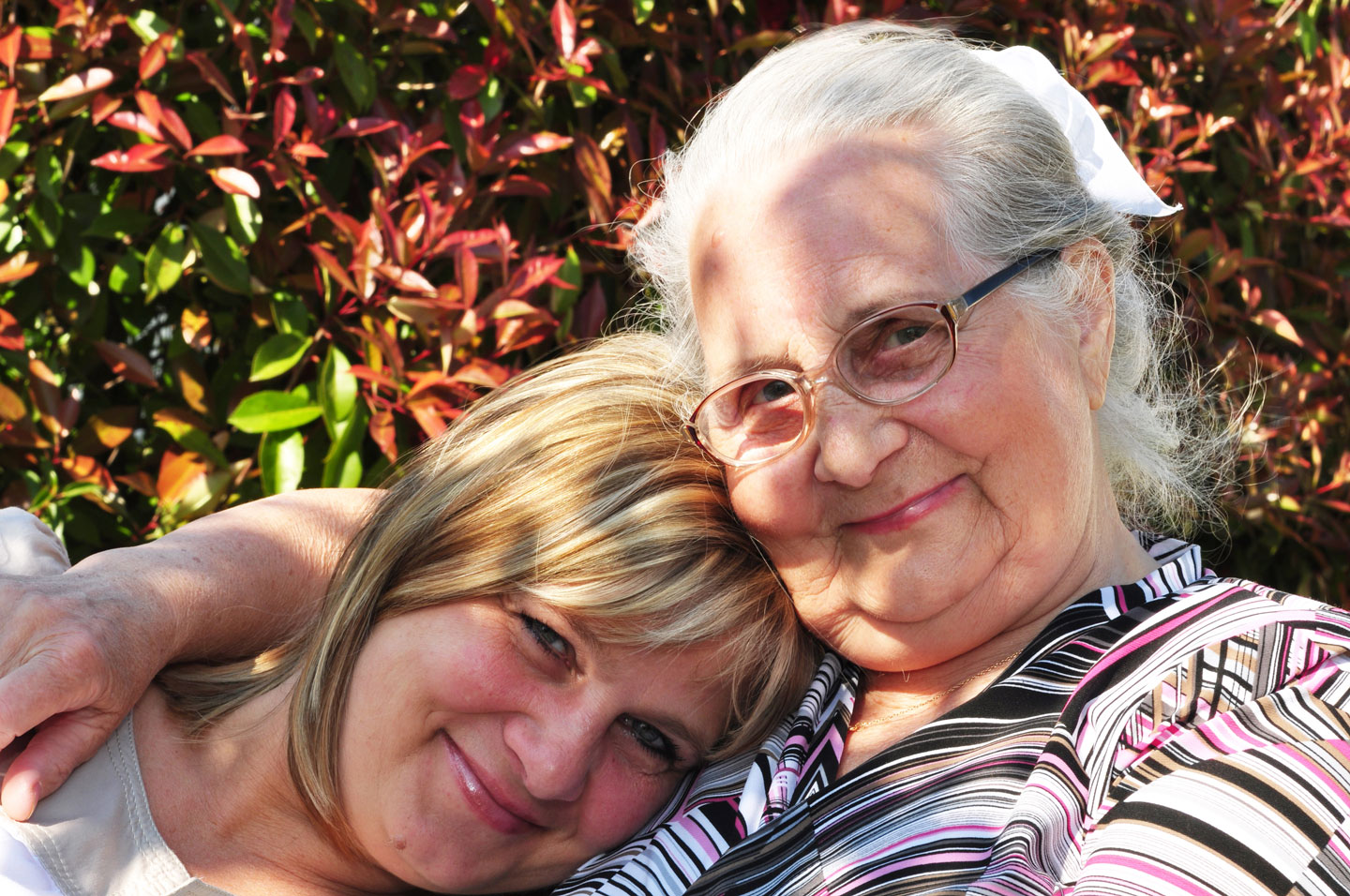 Mother and adult daughter