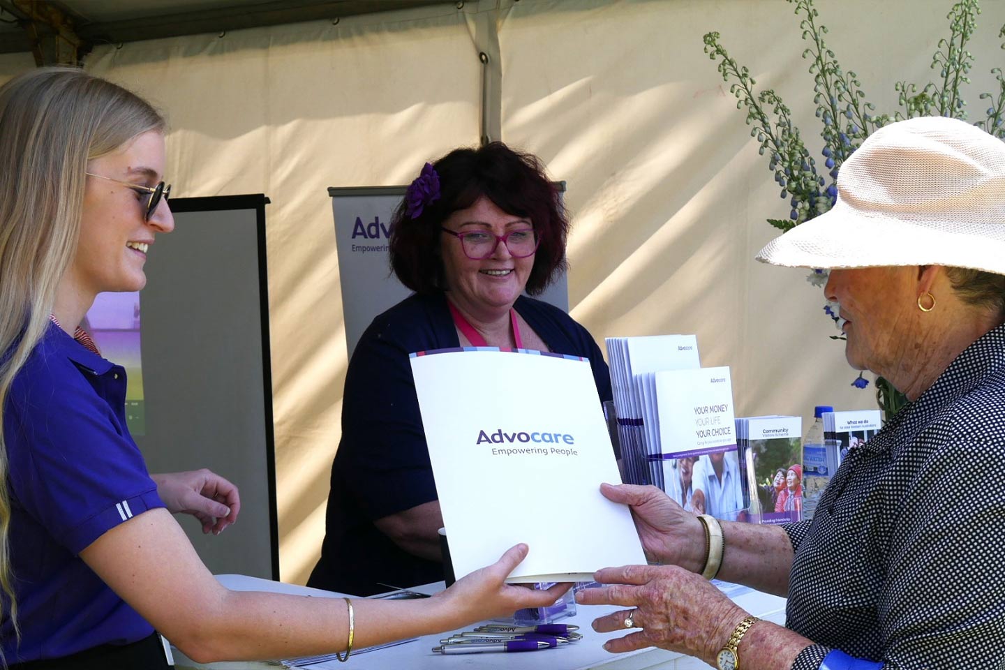 Photo of Advocare staff at Seniors Week booth