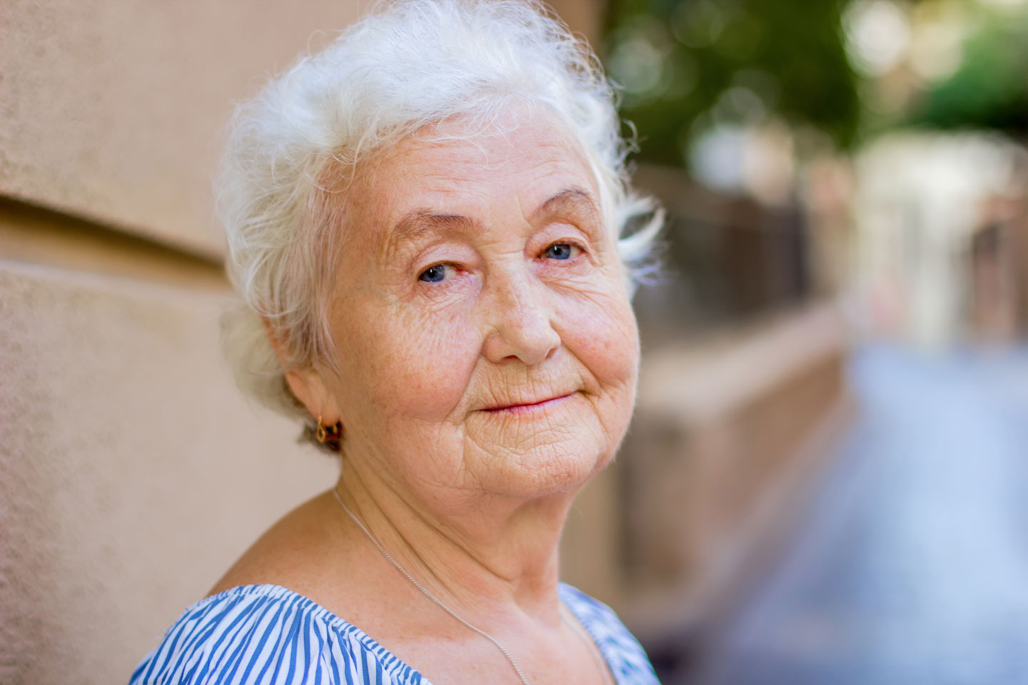 Senior woman looking at the camera