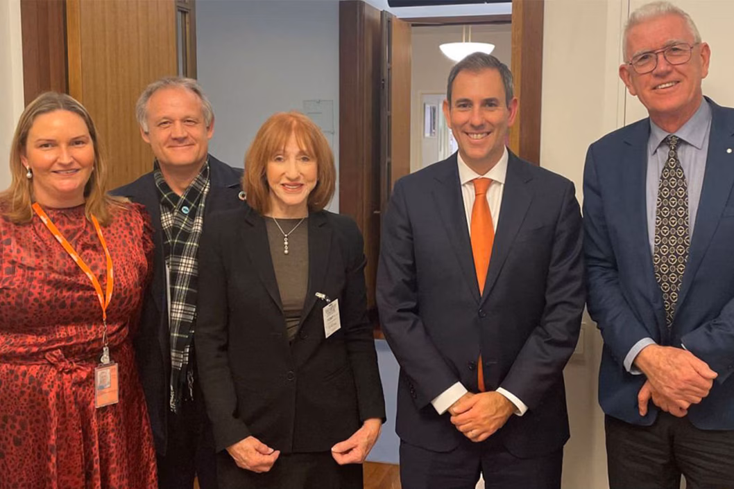 Photo of treasurer Jim Chalmers and team