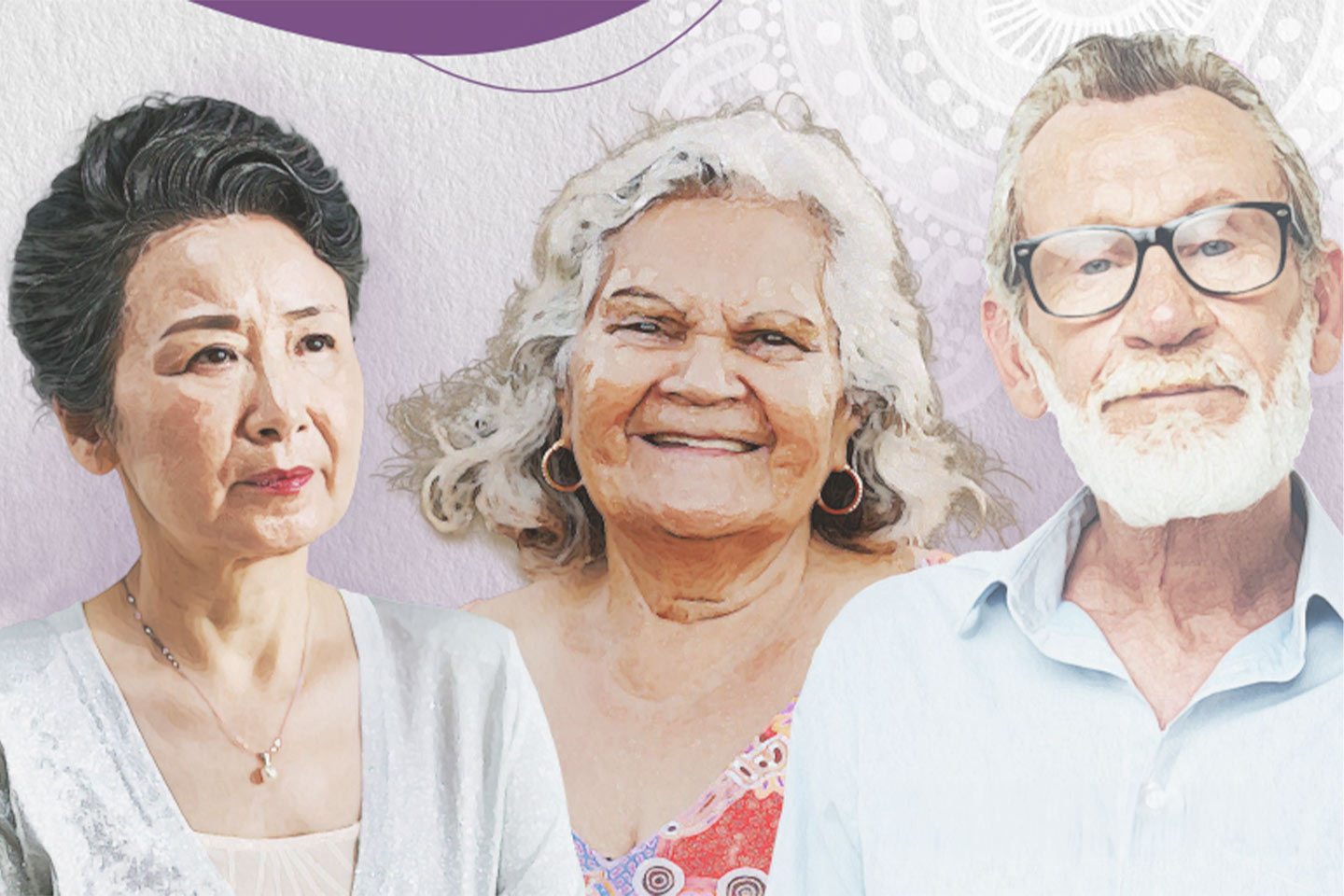 Illustrations of older people