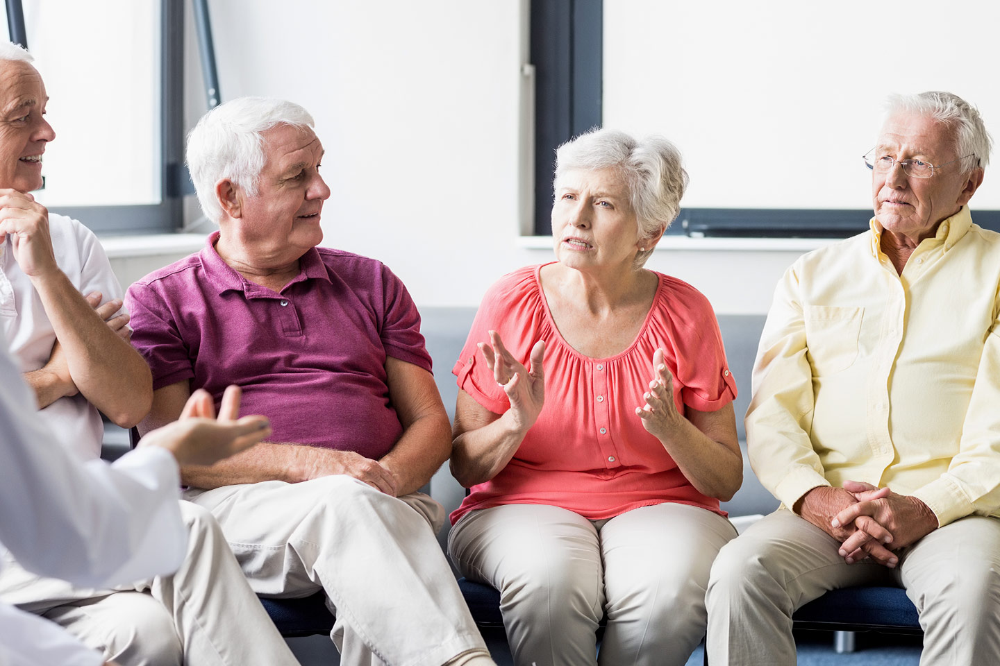 Photo of people in a discussion