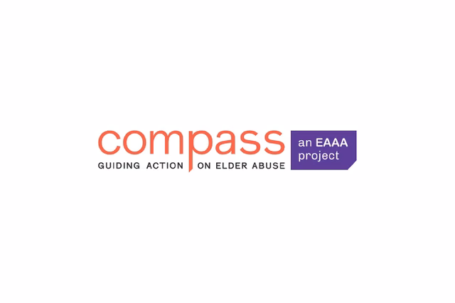 Logo del progetto «Compass: orientare l'azione contro gli abusi sugli anziani» - Un progetto dell'EAAA